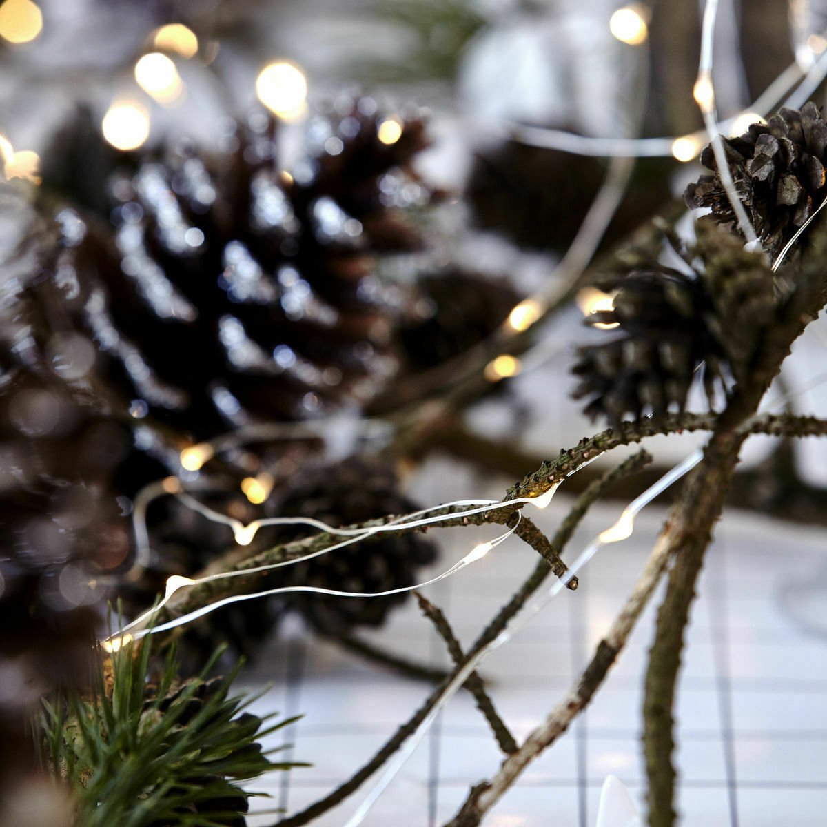 Guirlande lumineuse argentée String Lights - House Doctor - The Cool Republic
