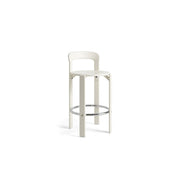 Chaise de bar en hêtre laqué blanc crème 65cm Rey - Hay