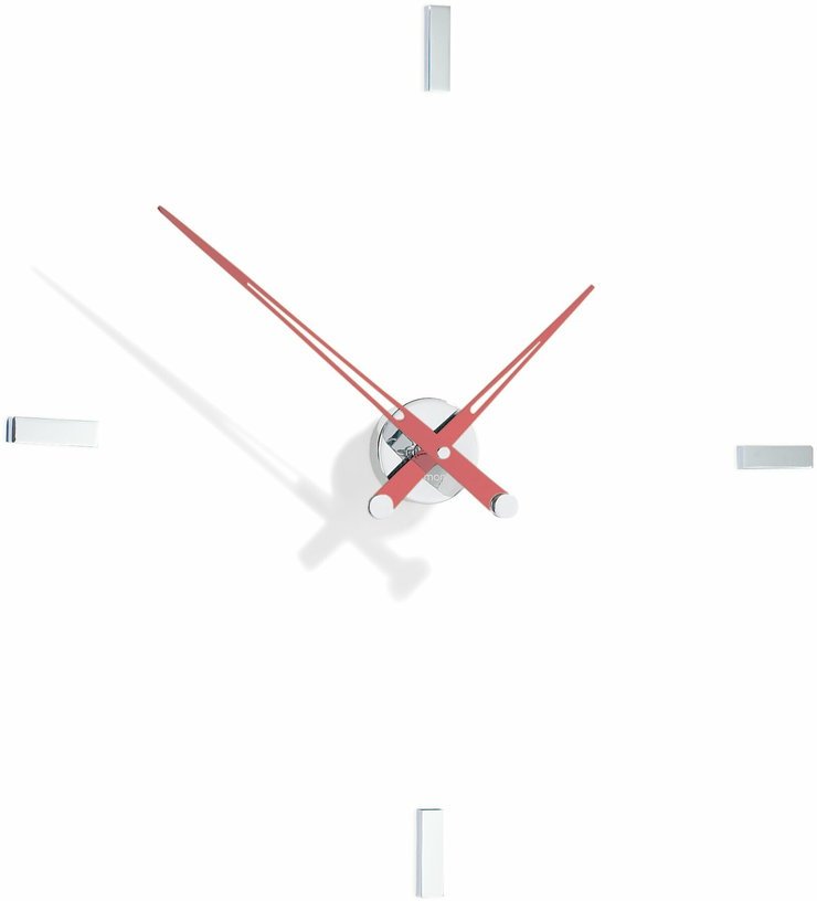 Horloge murale 4 signaux horaires aiguilles rouges Tacón I - Nomon - The Cool Republic