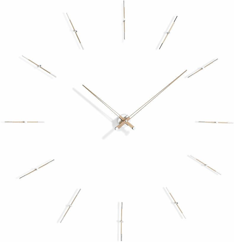 Horloge murale argentée 12 signaux horaires 125 cm Merlín N - Nomon - The Cool Republic