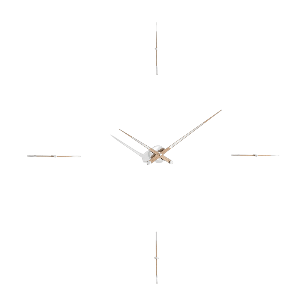 Horloge murale argentée 4 signaux horaires 155 cm Merlín N - Nomon - The Cool Republic