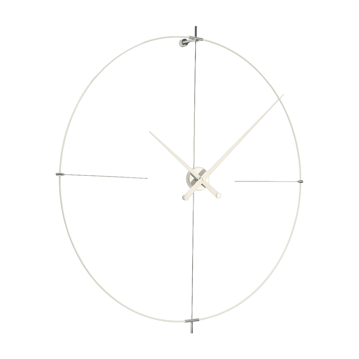 Horloge murale blanche aiguilles blanches Bilbao L - Nomon - The Cool Republic