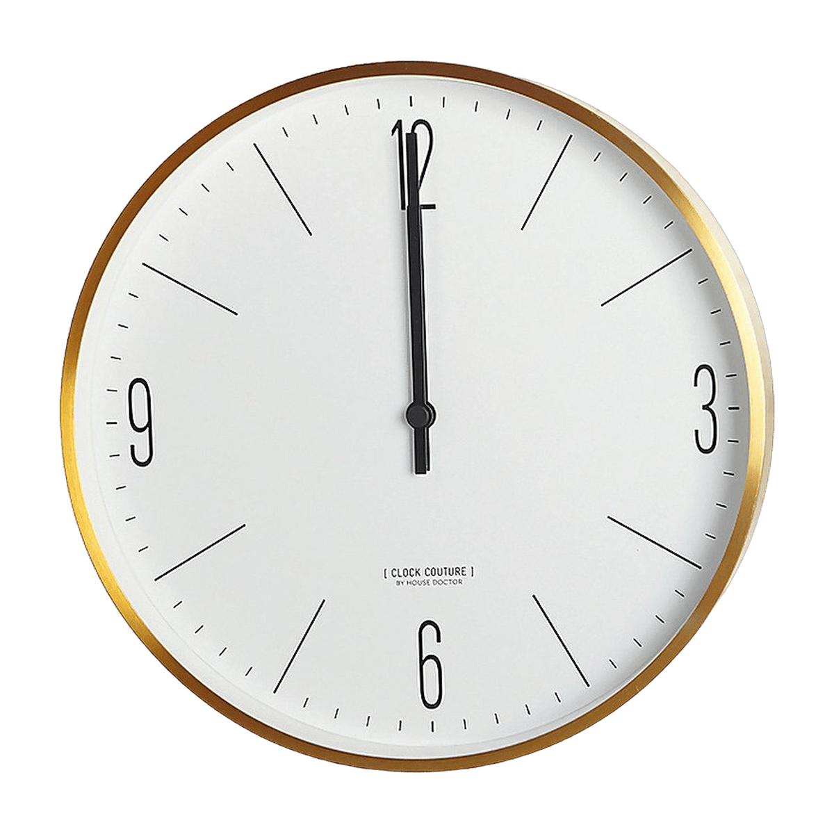 Horloge murale Clock Couture Or & Blanc - House Doctor - The Cool Republic