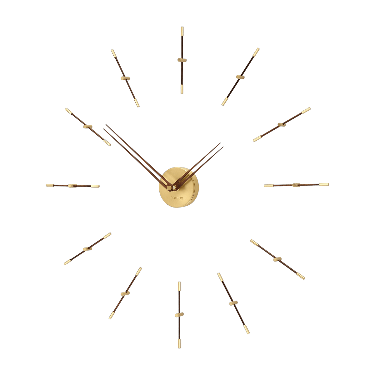Horloge murale dorée 12 signaux horaires Mini Merlín G - Nomon - The Cool Republic