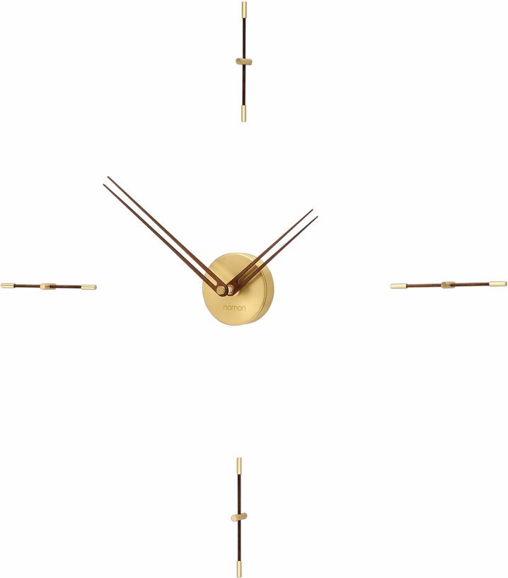 Horloge murale dorée 4 signaux horaires Mini Merlín G - Nomon - The Cool Republic