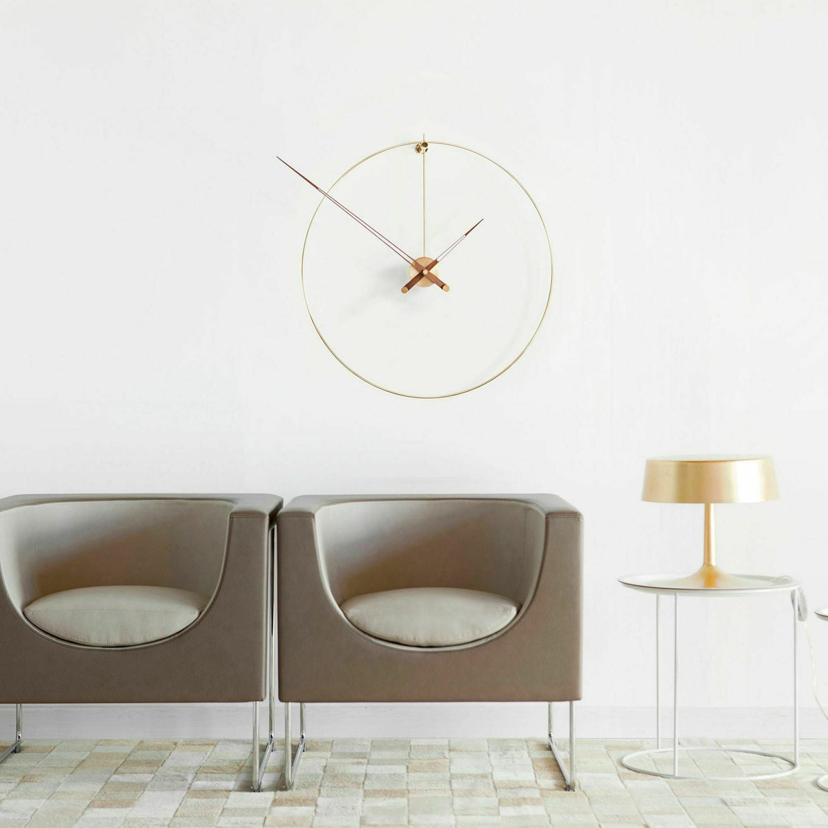 Horloge murale dorée New Anda G - Nomon - The Cool Republic