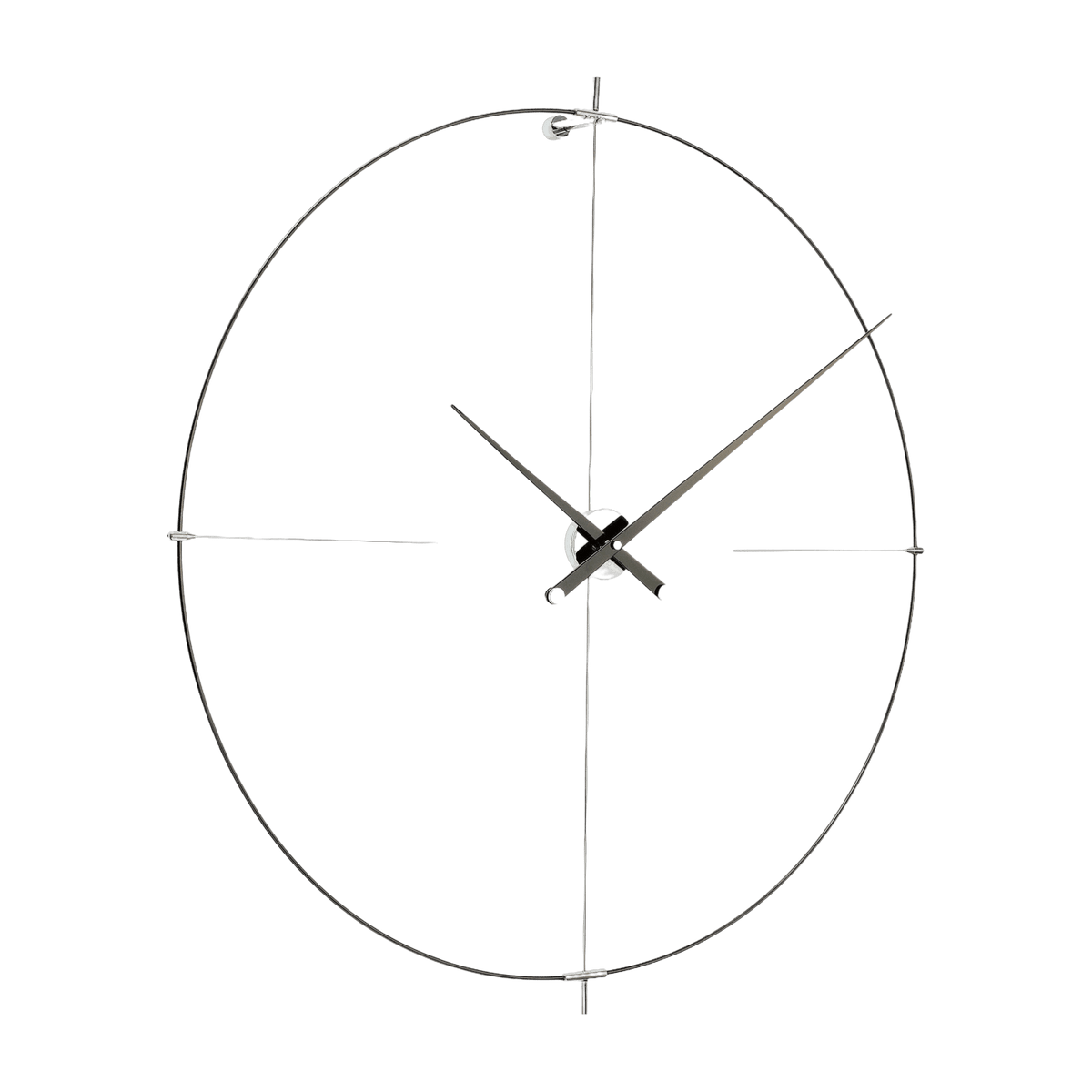 Horloge murale noire aiguilles noires Bilbao L - Nomon - The Cool Republic