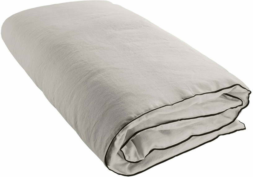 Housse De Bout De Lit Carlina Beige Clair Et Bourdon Noir - Madura - The Cool Republic