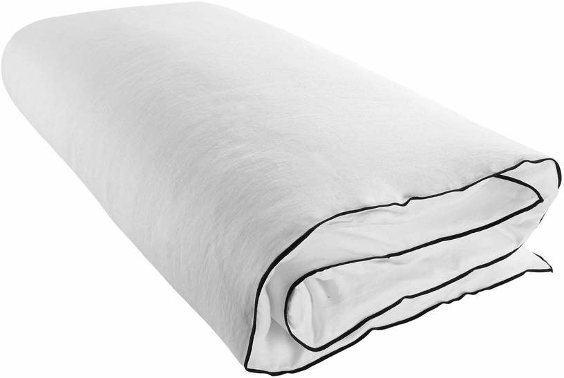 Housse De Bout De Lit Carlina Blanc Et Bourdon Noir - Madura - The Cool Republic