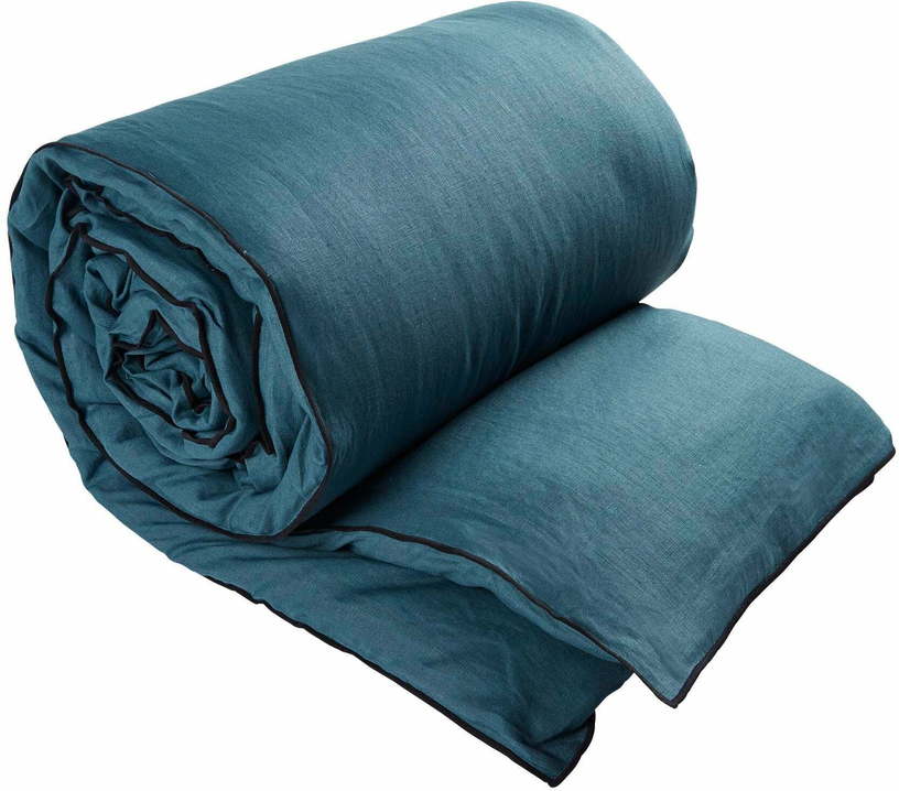 Housse De Bout De Lit Carlina Bleu Vert Et Bourdon Noir - Madura - The Cool Republic