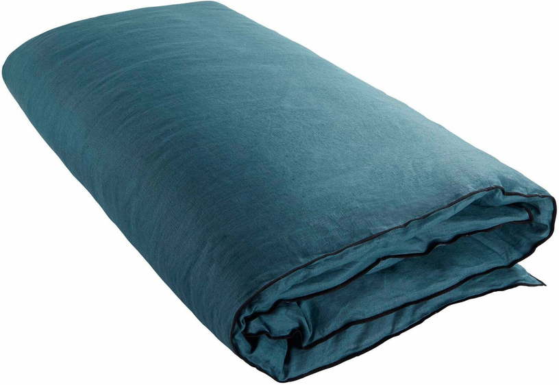 Housse De Bout De Lit Carlina Bleu Vert Et Bourdon Noir - Madura - The Cool Republic