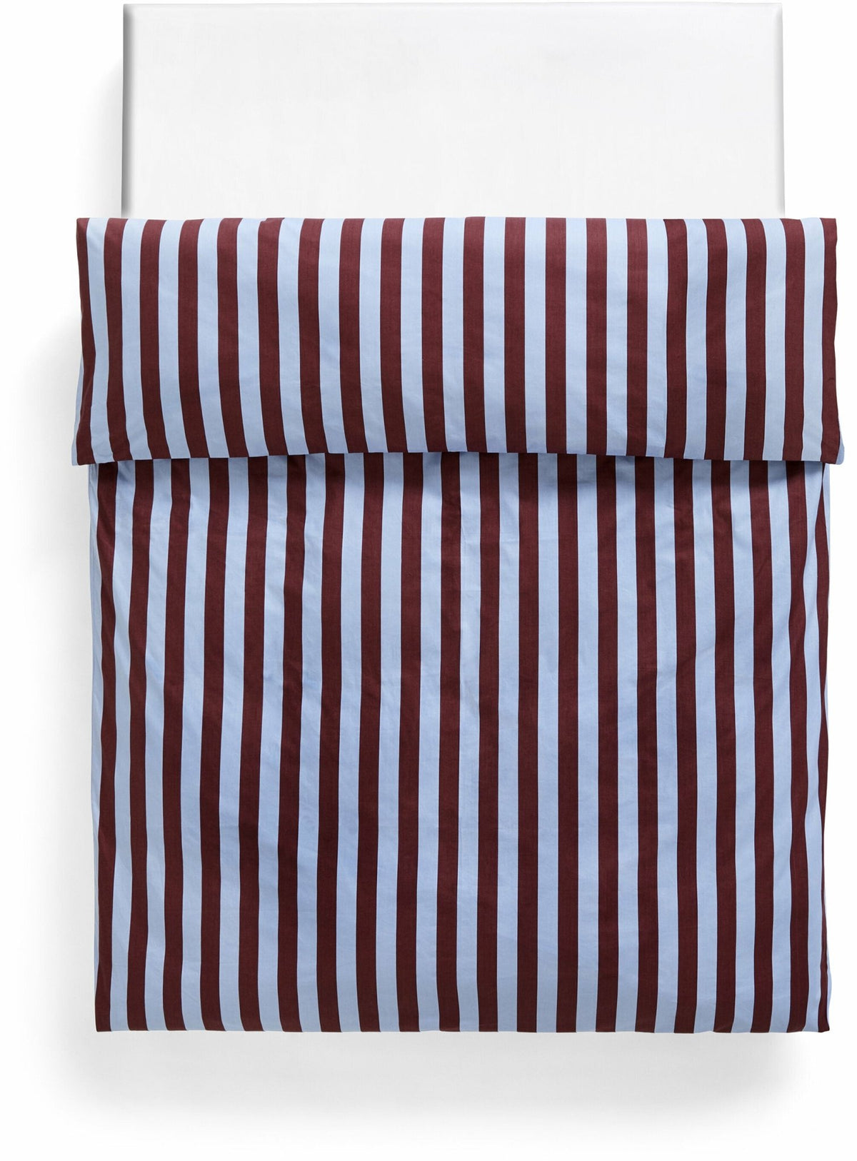 Housse de couette à rayures bordeaux et bleu ciel 200 x 210 cm Été - HAY - The Cool Republic