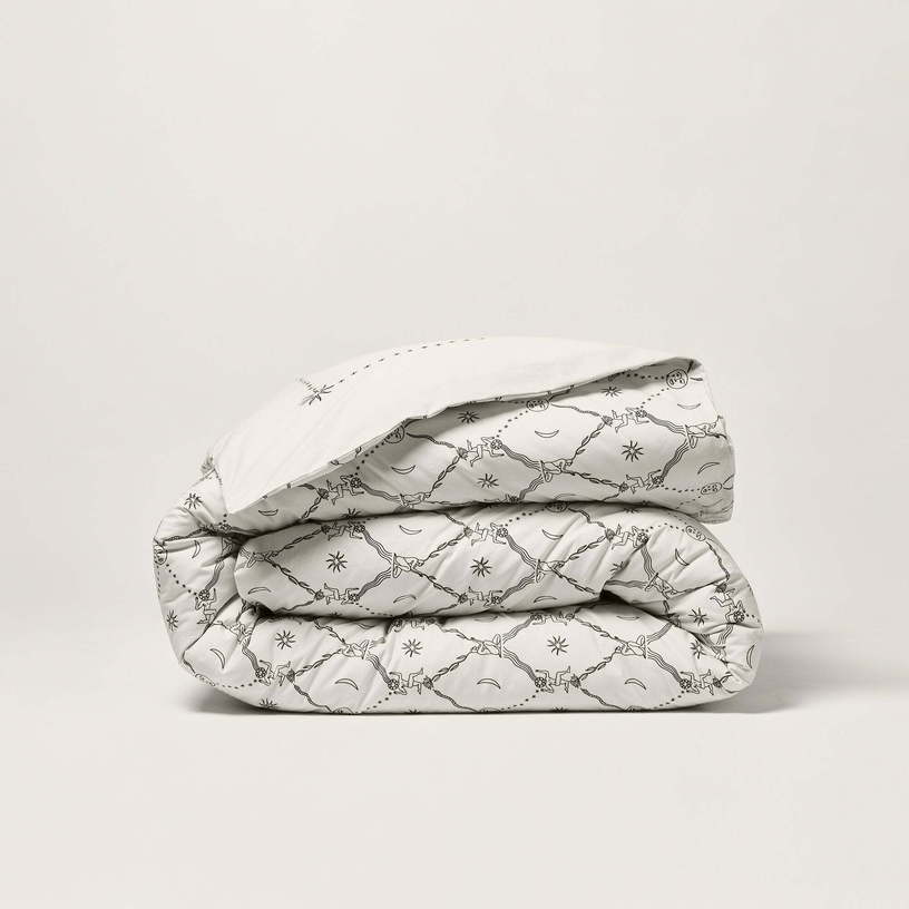 Housse De Couette Astra Naturel Et Noir 240 x 260 cm - Madura - The Cool Republic
