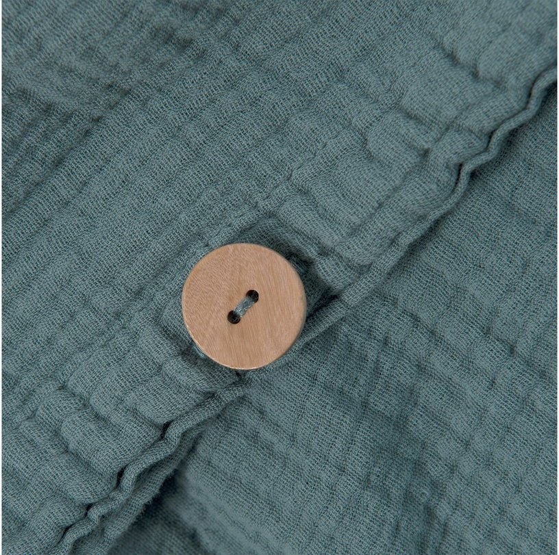 Housse de couette bleue en gaze de coton 260 x 240 cm - The Cool Republic - The Cool Republic