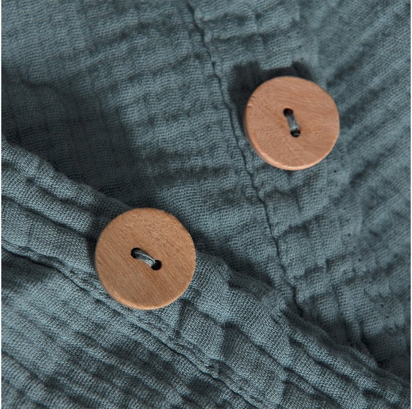 Housse de couette bleue en gaze de coton 260 x 240 cm - The Cool Republic - The Cool Republic