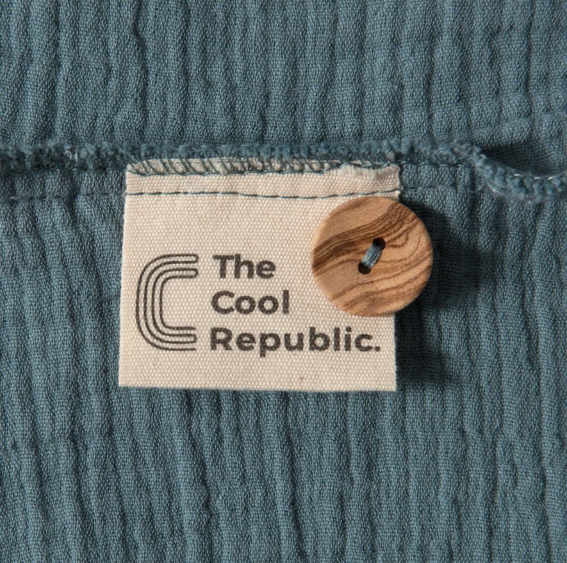 Housse de couette bleue en gaze de coton 260 x 240 cm - The Cool Republic - The Cool Republic