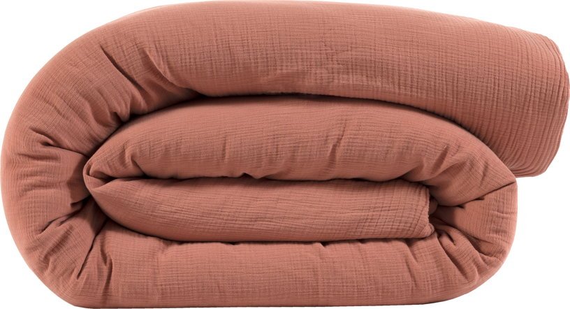Housse de couette framboise en gaze de coton 200 x 200 cm - The Cool Republic - The Cool Republic