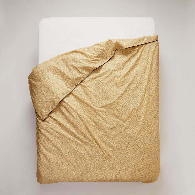Housse de couette jaune ocre Java - Madura - The Cool Republic