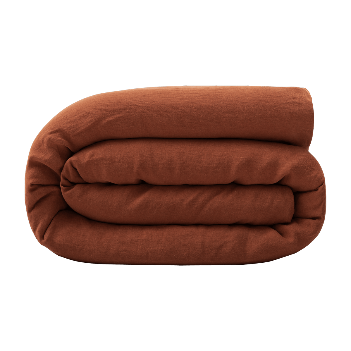 Housse de couette terracotta en lin lavé 200 x 200 cm - The Cool Republic - The Cool Republic