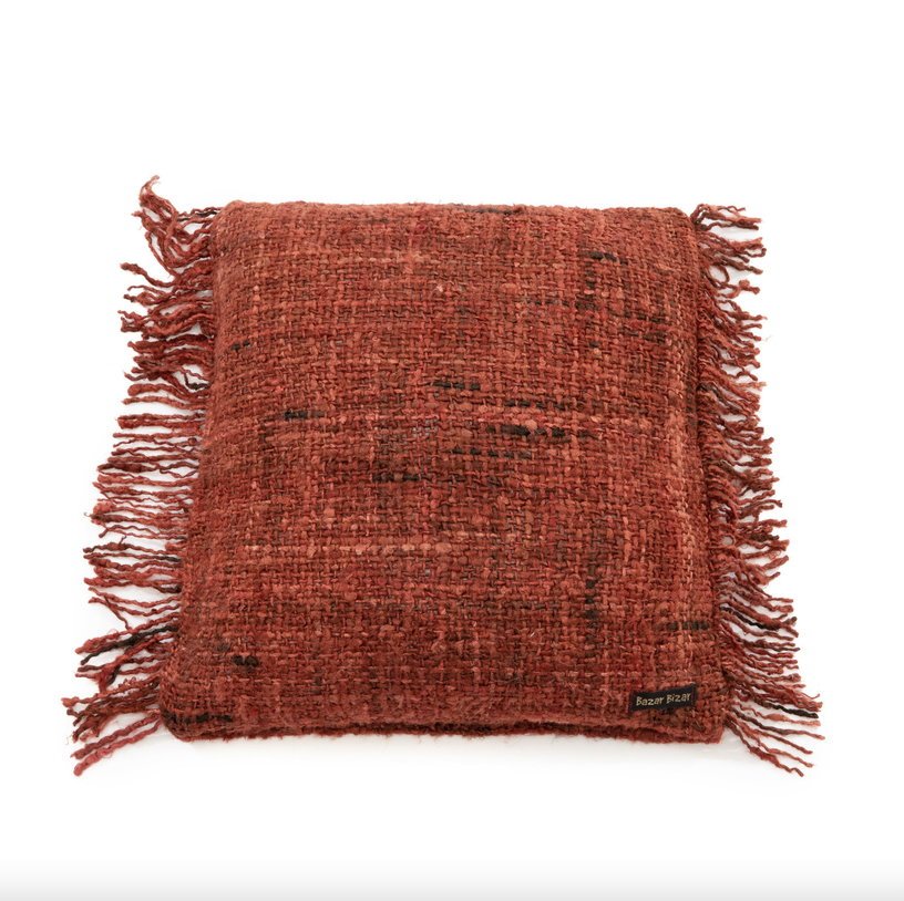 Housse de coussin 40 x 40 cm rouge cerise Oh My Gee - Bazar Bizar - The Cool Republic
