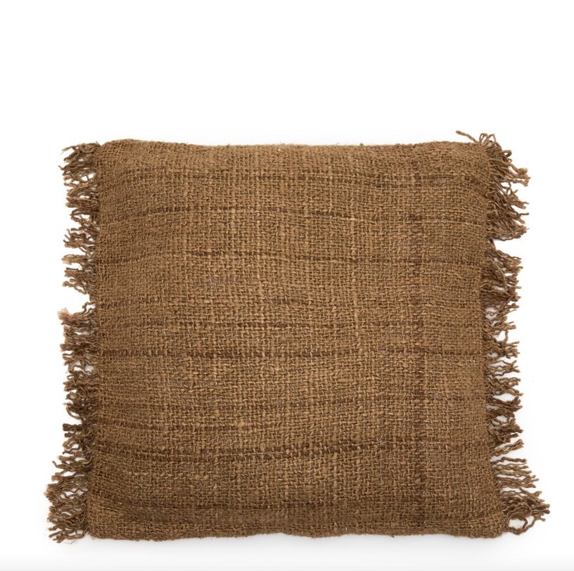 Housse de coussin 60 x 60 cm brun Oh My Gee - Bazar Bizar - The Cool Republic