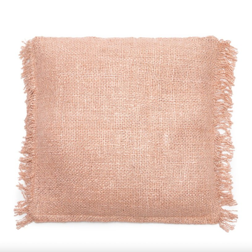Housse de coussin 60 x 60 cm rose saumon Oh My Gee - Bazar Bizar - The Cool Republic