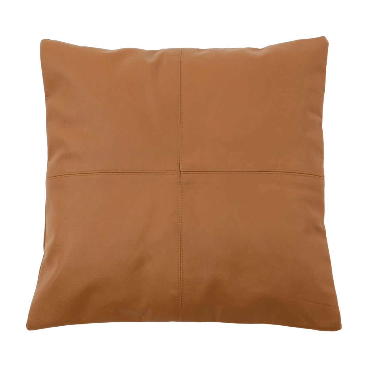 4 Panel Leather Cushion Cover 40 x 40 cm Camel - Bazar Bizar - The Cool Republic