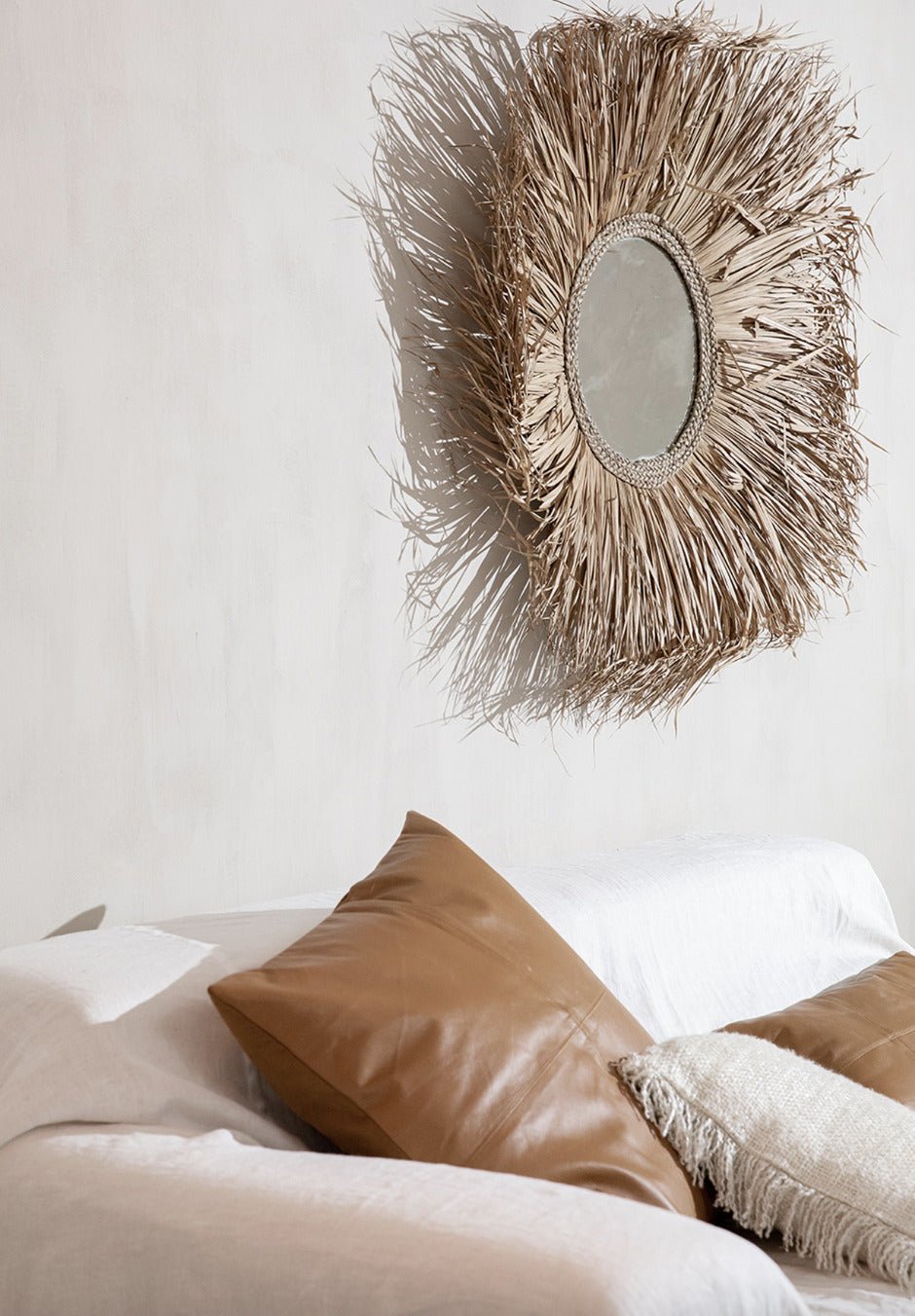 4 Panel Leather Cushion Cover 40 x 40 cm Camel - Bazar Bizar - The Cool Republic