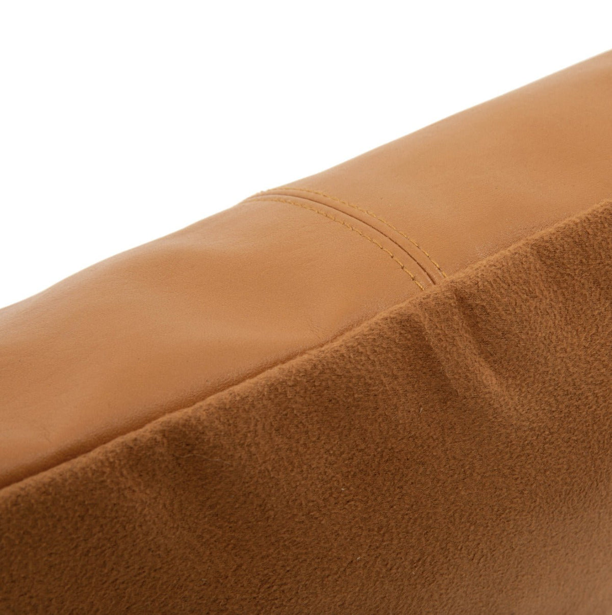 4 Panel Leather Cushion Cover 40 x 40 cm Camel - Bazar Bizar - The Cool Republic
