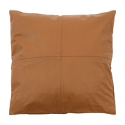 Housse de coussin à 4 panneaux en cuir 60 x 60 cm camel - Bazar Bizar - The Cool Republic