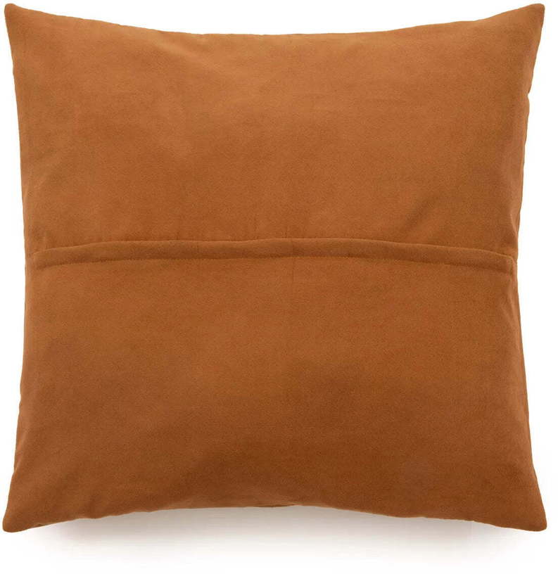 Housse de coussin à 4 panneaux en cuir 60 x 60 cm camel - Bazar Bizar - The Cool Republic