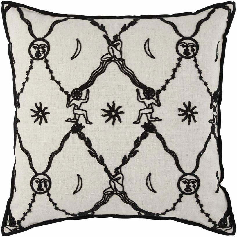 Housse De Coussin Astra Naturel Et Noir - Madura - The Cool Republic