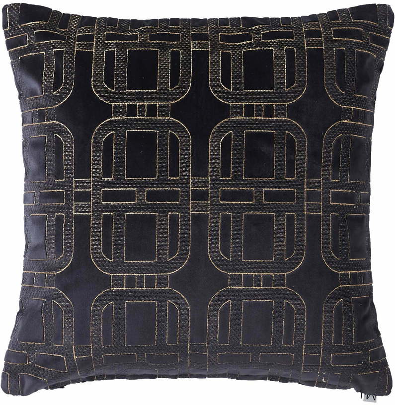 Housse De Coussin Balthazar Noir Et Doré - Madura - The Cool Republic