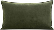 Housse De Coussin Dario Kaki Et Bourdon Noir - Madura - The Cool Republic
