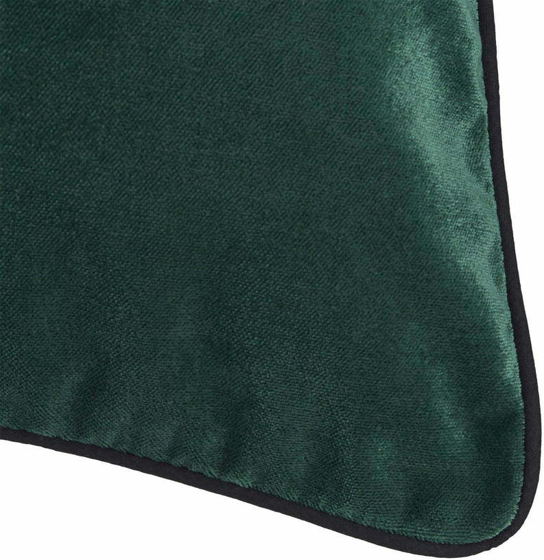 Housse De Coussin Dario Vert Moyen Et Passepoil Noir - Madura - The Cool Republic
