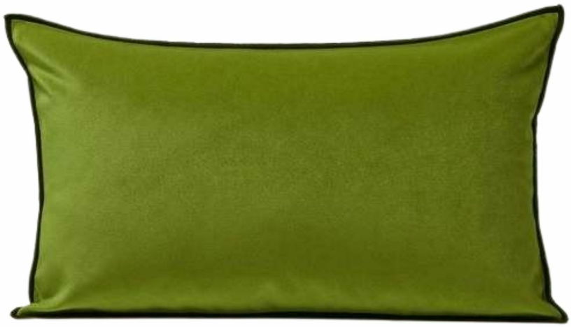 Housse De Coussin Dario Vert Olive Et Bourdon Noir - Madura - The Cool Republic