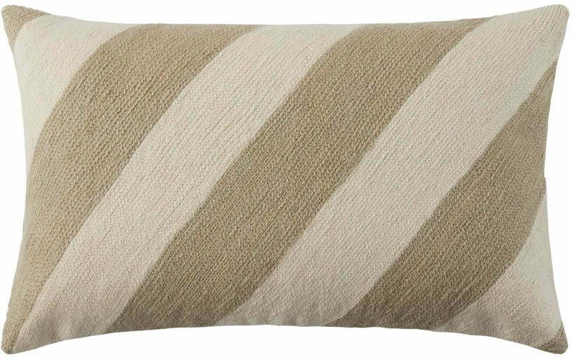 Housse De Coussin Diago Naturel Et Taupe - Madura - The Cool Republic