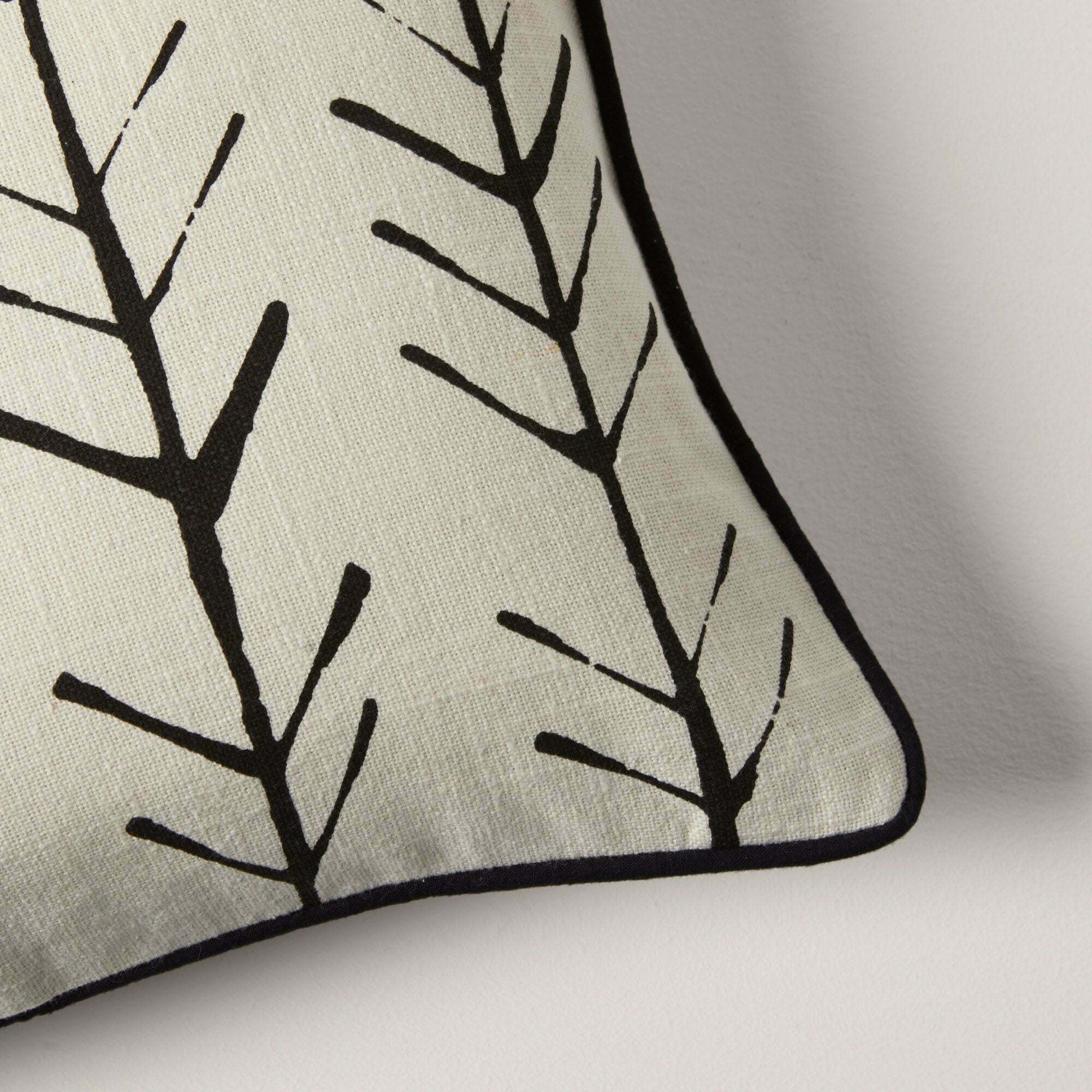 Housse De Coussin Duma Naturel Et Noir - Madura - The Cool Republic