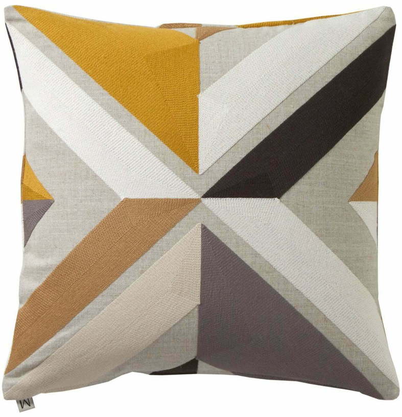 Housse De Coussin Eleazar Naturel Et Jaune - Madura - The Cool Republic