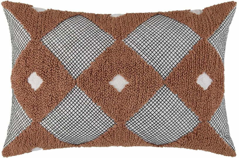Housse De Coussin Elikia Beige Naturel Et Havane - Madura - The Cool Republic