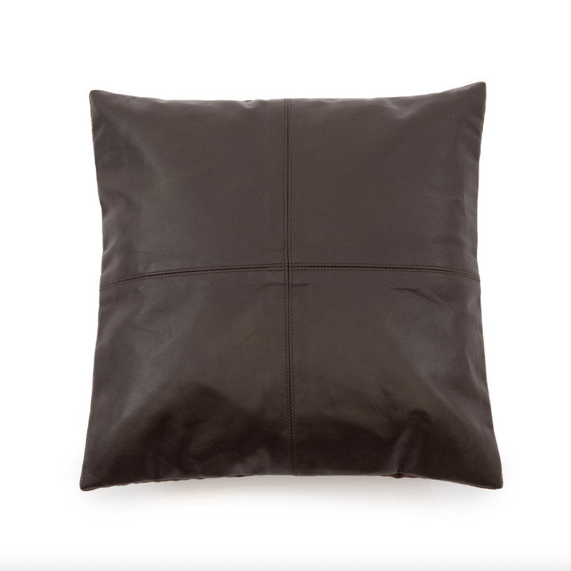 Housse de coussin en cuir 40 x 40 cm chocolat - Bazar Bizar - The Cool Republic
