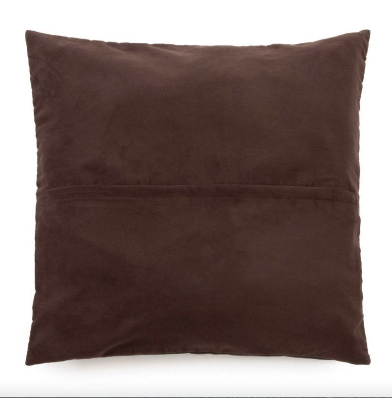 Housse de coussin en cuir 60 x 60 cm chocolat - Bazar Bizar - The Cool Republic