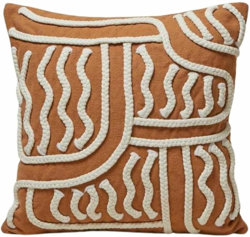 Housse De Coussin Grafika Havane Et Blanc Cassé - Madura - The Cool Republic
