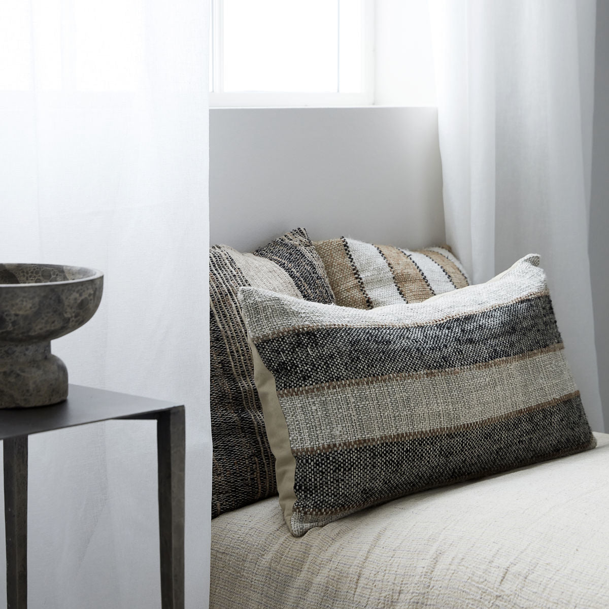 Housse de coussin gris Linn - House Doctor - The Cool Republic