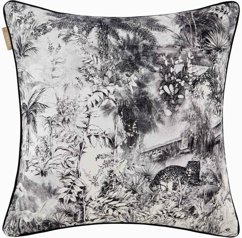 Housse De Coussin Kali Blanc Et Gris - Madura - The Cool Republic