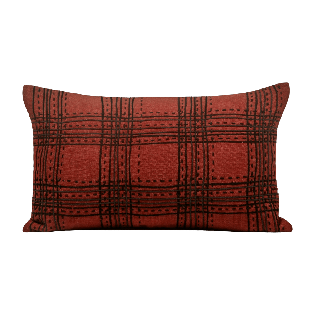 Keneth Cushion Cover Bordeaux And Black - Madura - The Cool Republic