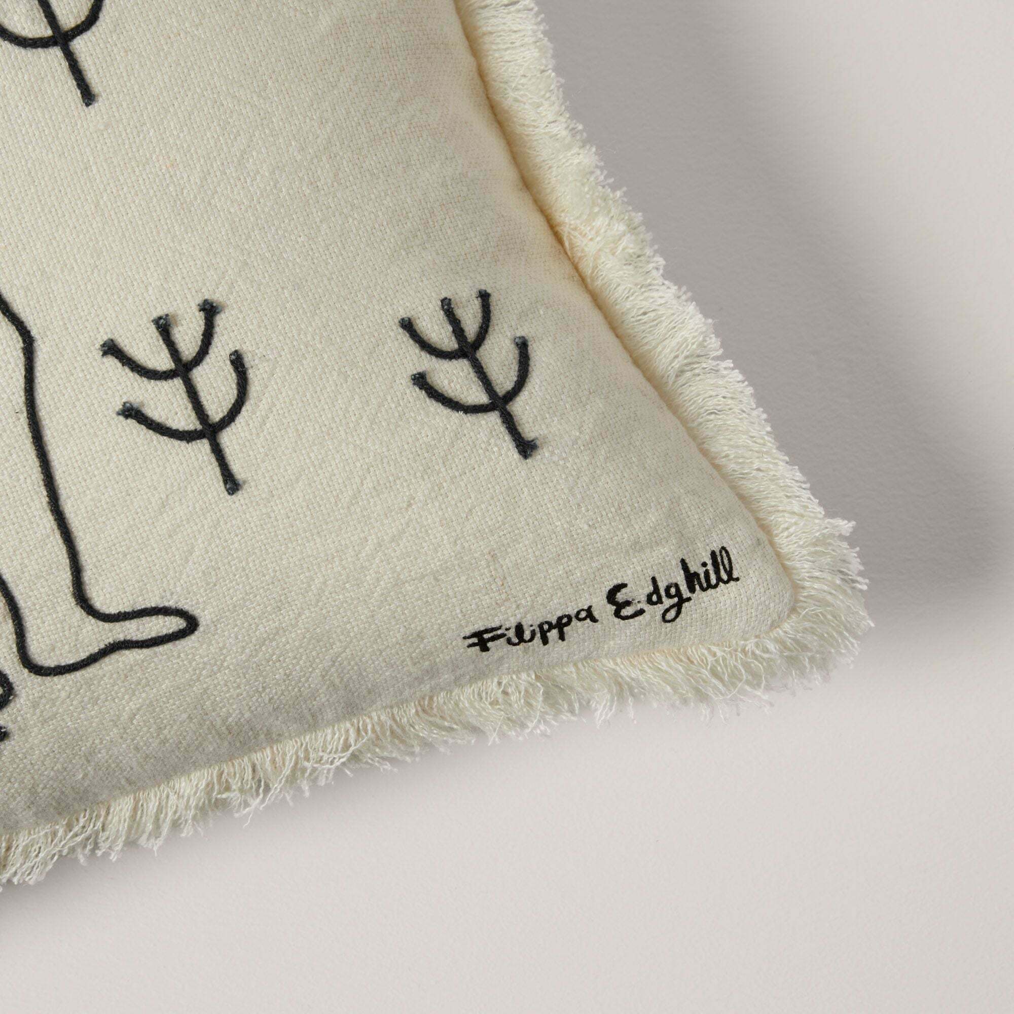 Housse De Coussin Mana Naturel Et Noir - Madura - The Cool Republic