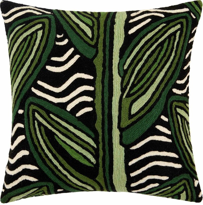 Housse De Coussin Maranta Noir Et Vert - Madura - The Cool Republic