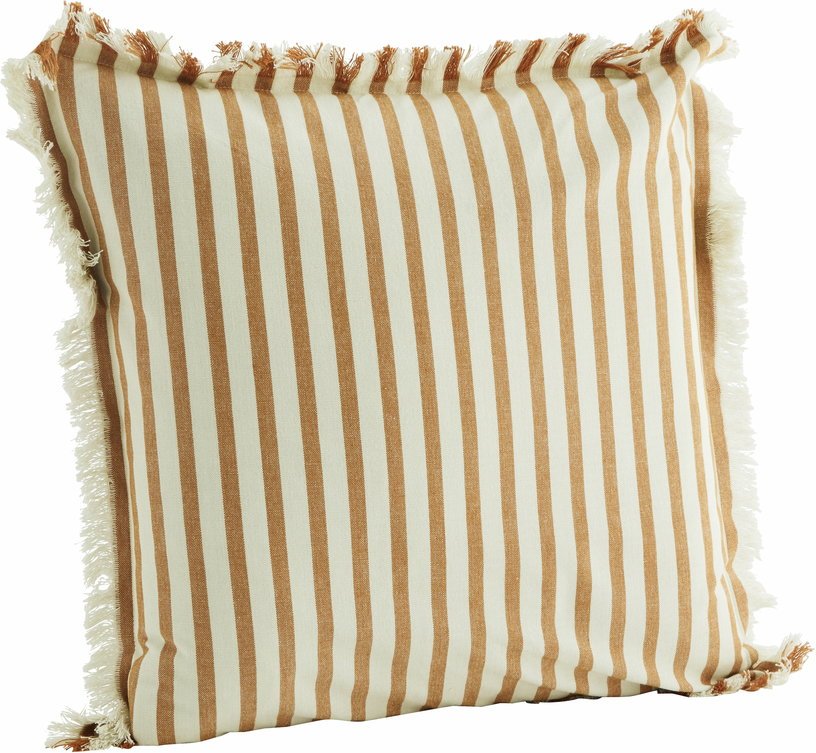 Housse de coussin rayée à franges - Madam Stoltz - The Cool Republic