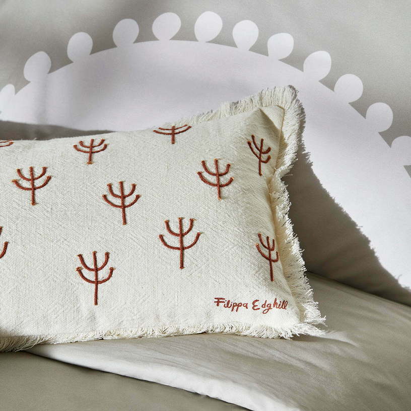 Housse De Coussin Sierra Naturel Et Terracotta - Madura - The Cool Republic